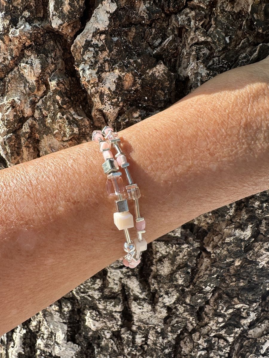 Armbänder & -reifen: Doppelarmband, silber, perlmutt, rosenquarz – Neu und originalverpackt aus Niederglatt ZH von Silberschmuck-design 3
