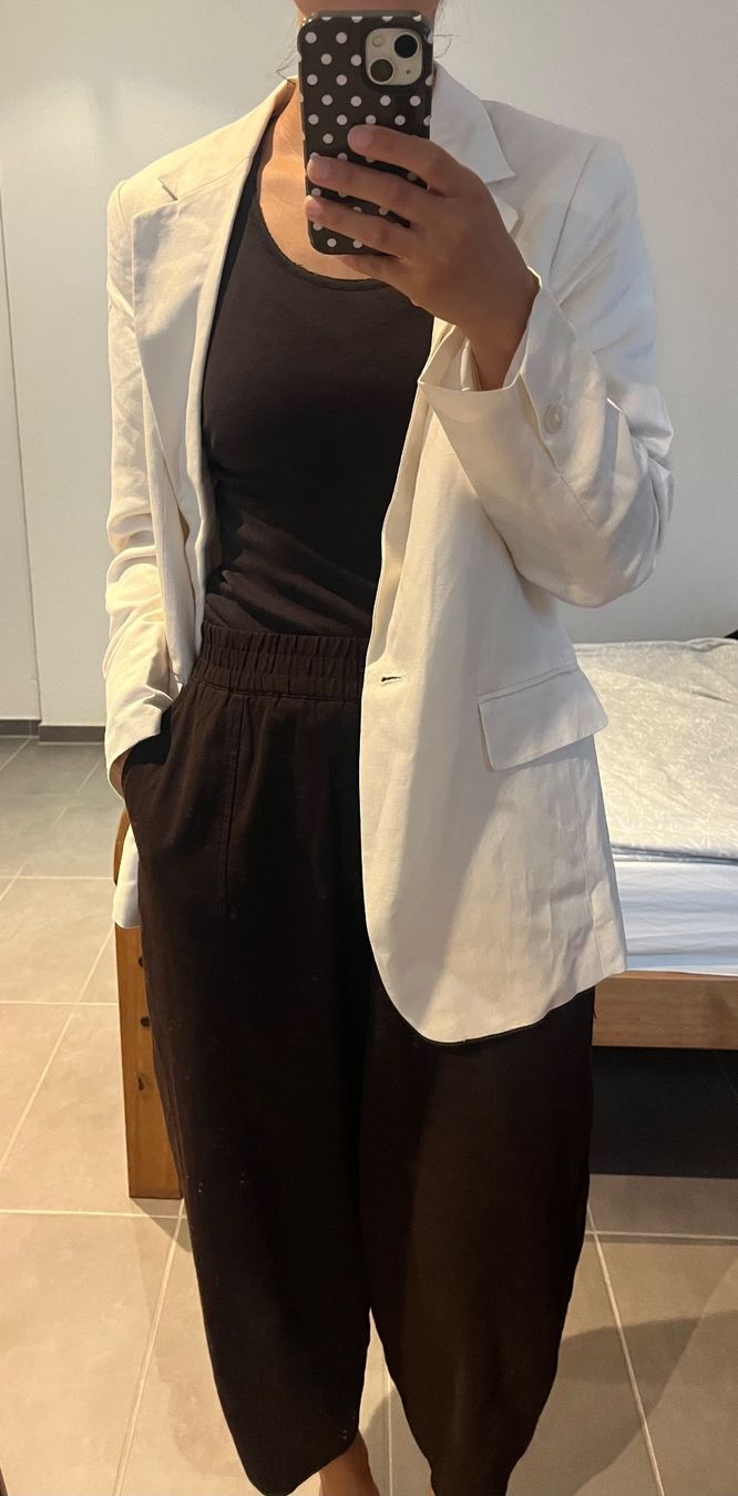 H&M Giacche: H&M Off-White Linen Blend Blazer Jacket - S – Usato da Zofingen venduto da lis_7xzz 2