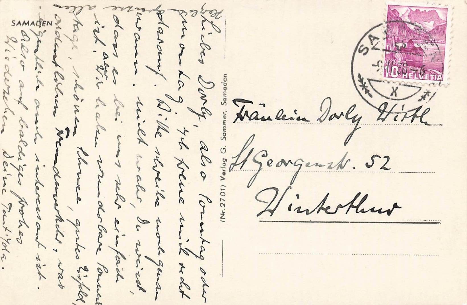 Cartoline postali: Samaden – Usato da Biasca venduto da Blenio71 1