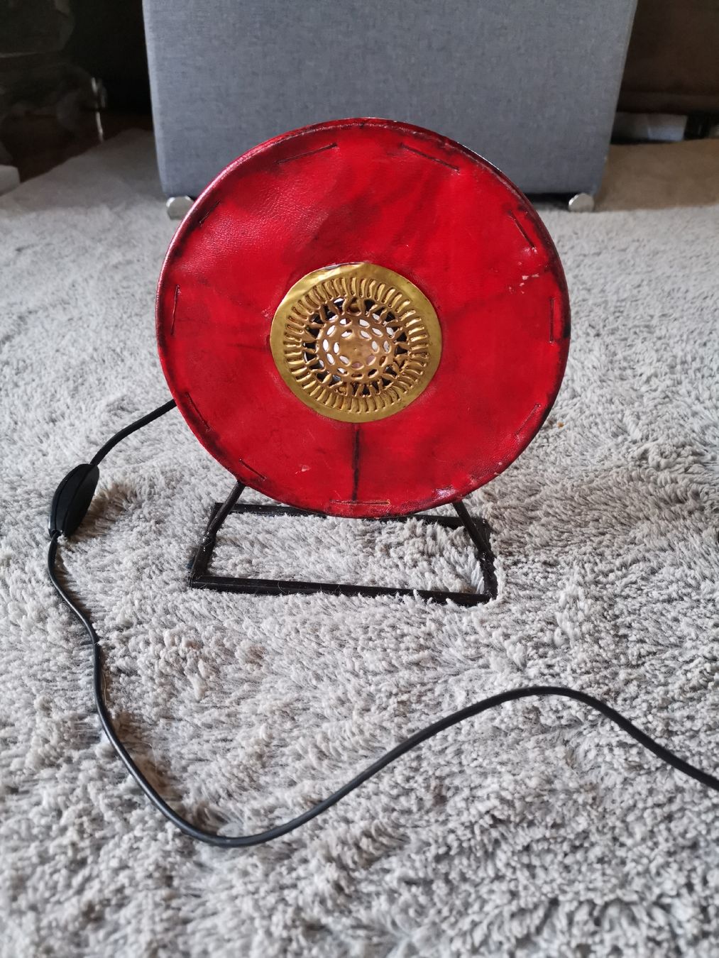 Lampade: Rote Retro Lampe, Vintage Look – Usato da Lanzenhäusern venduto da Gimli72