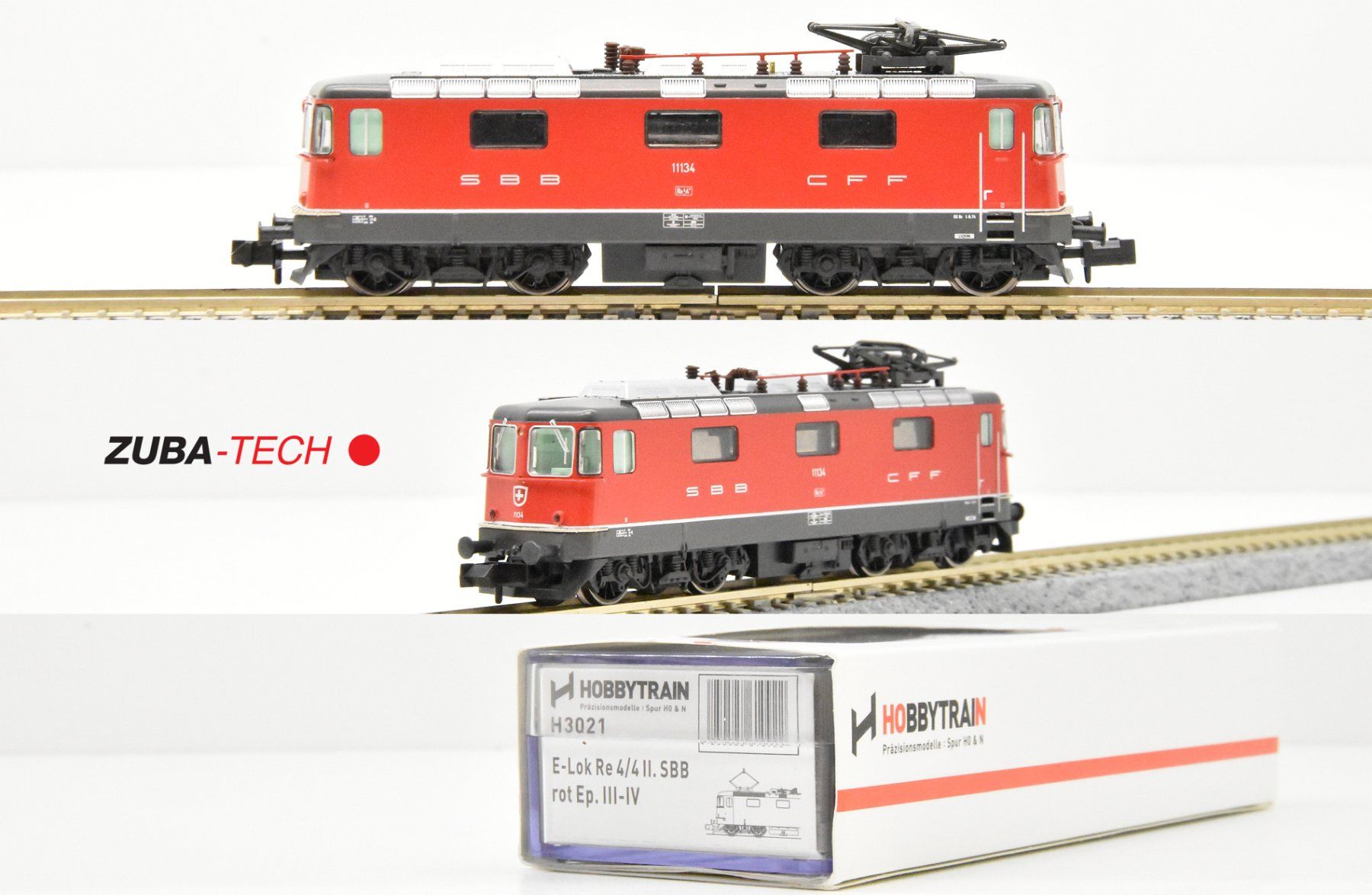 Hobbytrain H3021 E-Lok Re 4/4 II SBB, N DC Analog mit OVP