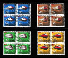 100 JAHRE SBB BAHN 4 LOKOMOTIVEN  2002 VIERERBLOCK ERSTTAG