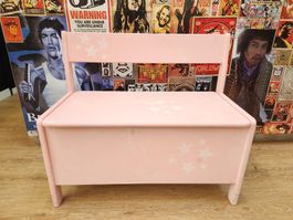 Rosa Kinder Sitzbank mit Stauraum - Shabby Chic