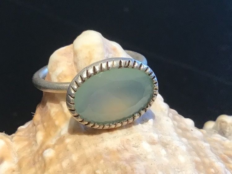 Bagues: Hübscher Silber Ring mit Chalzedonit Gr. 58 – Neuf (Voir description) à Allschwil par rah_8bfj 1