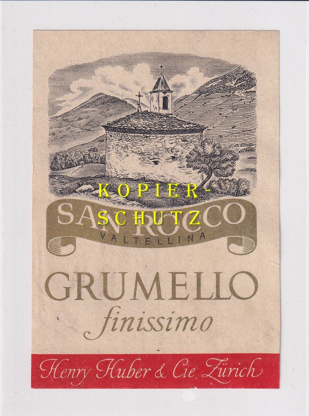 Papier: Etikette - Grumello finissimo "San Rocco" /bd – D'occasion à Hombrechtikon par Rudolf07