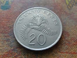SINGAPOUR  20  Cents  1985