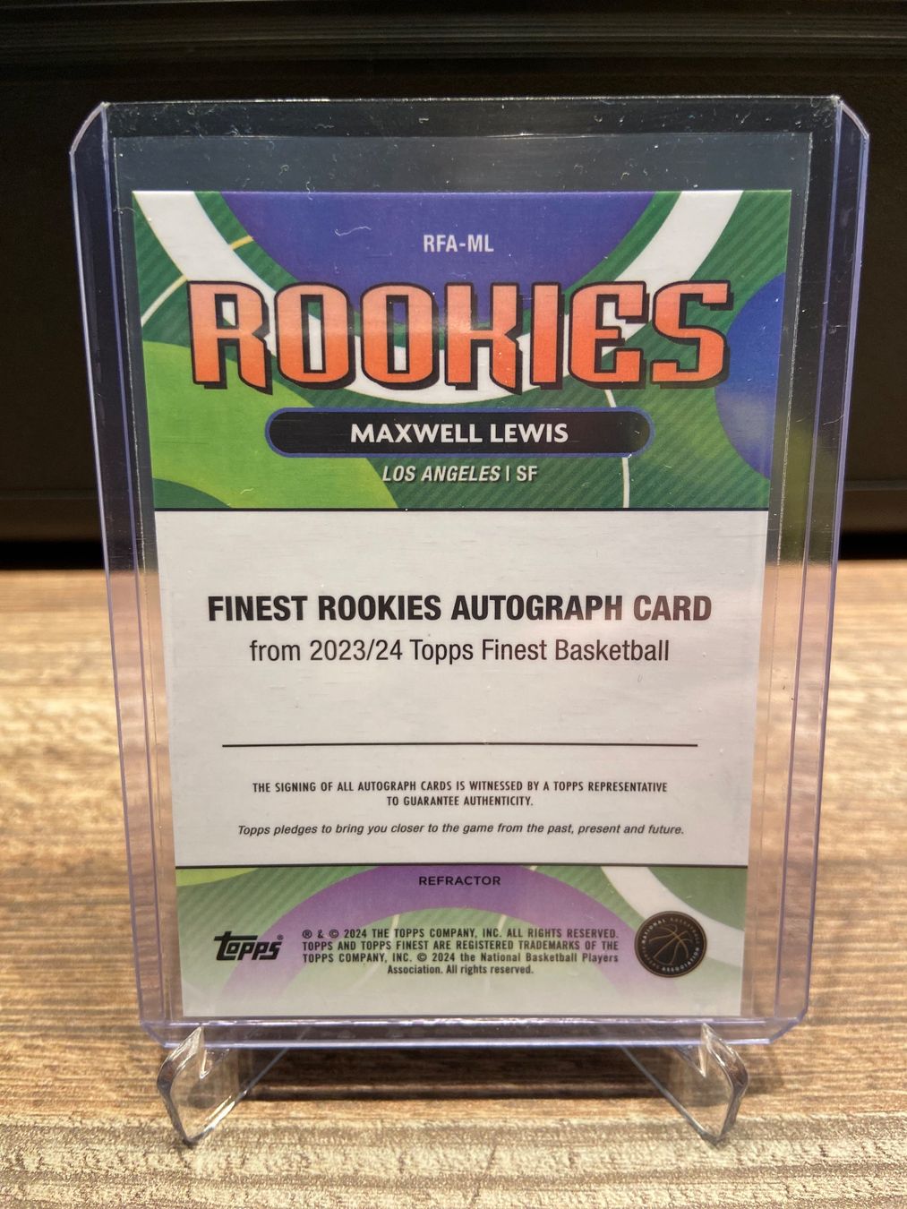 Topps Sammelbilder & Trading cards: Maxwell Lewis RC Auto Topps Finest Basket. 23/24 – Gebraucht aus Dagmersellen von dav_b656 1