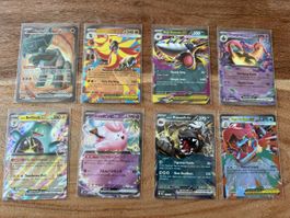 Pokemon Karten Set, 8 verschiedene EX Karten