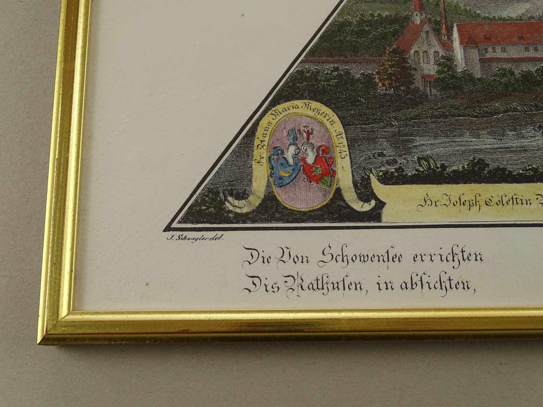 Incisioni: RATHAUSEN, EBIKON, LITHOGRAPHIE UM 1828 – Usato da Grüningen venduto da Kartensammler 6