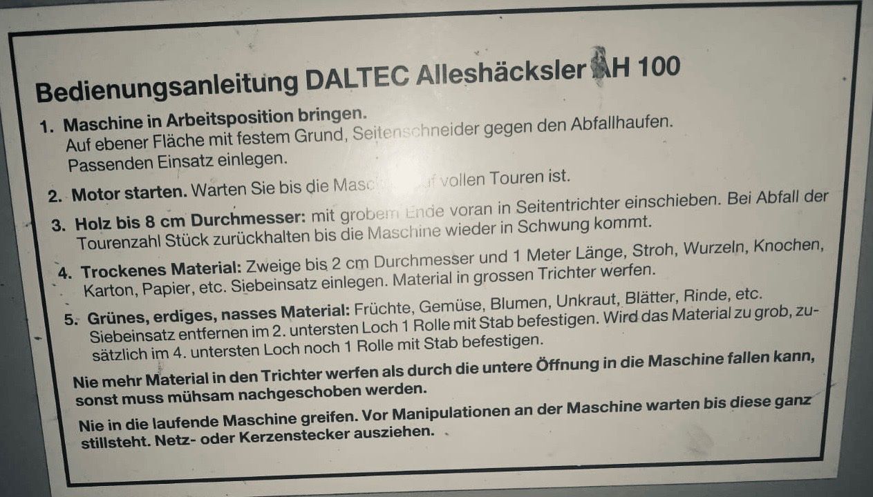 Daltec Déchiqueteuse: Häcksler – D'occasion à Nassen par Florella4643 4