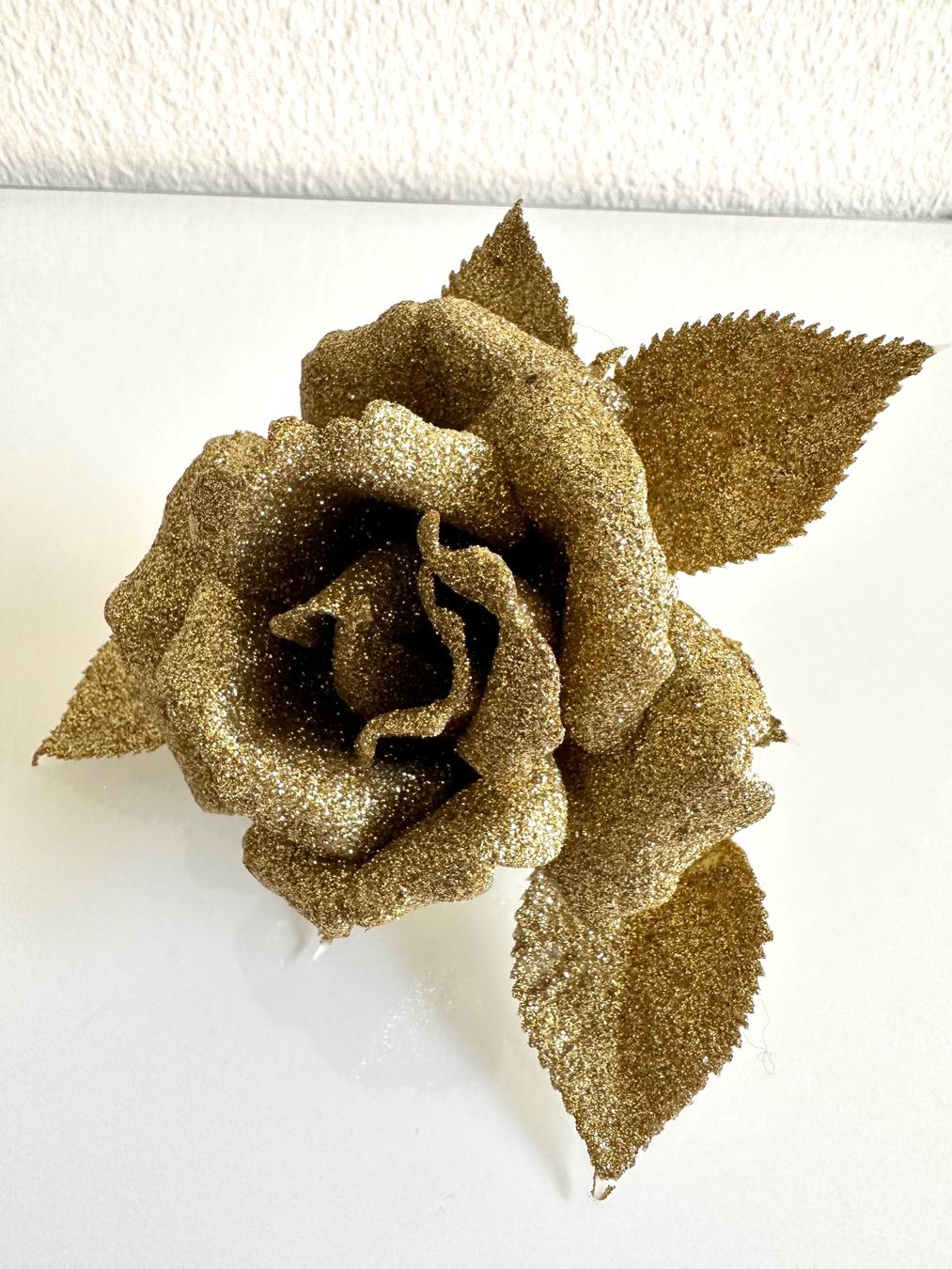 Tutte le decorazioni: Goldene Glitzer-Deko Rose – Usato da Bern venduto da Fraeuleinhonig 3