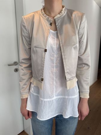 Hugo Boss Satin Blazer Gr. 36 Seide Details Elegant