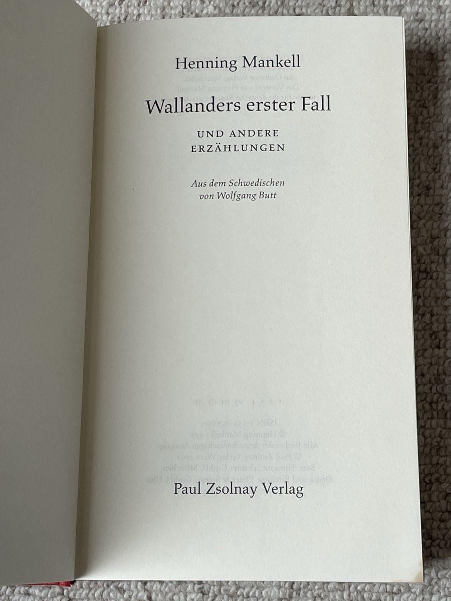 Libri: Henning Mankell: Wallanders erster Fall - Top Zustand! – Usato da Ehrendingen venduto da renue 2