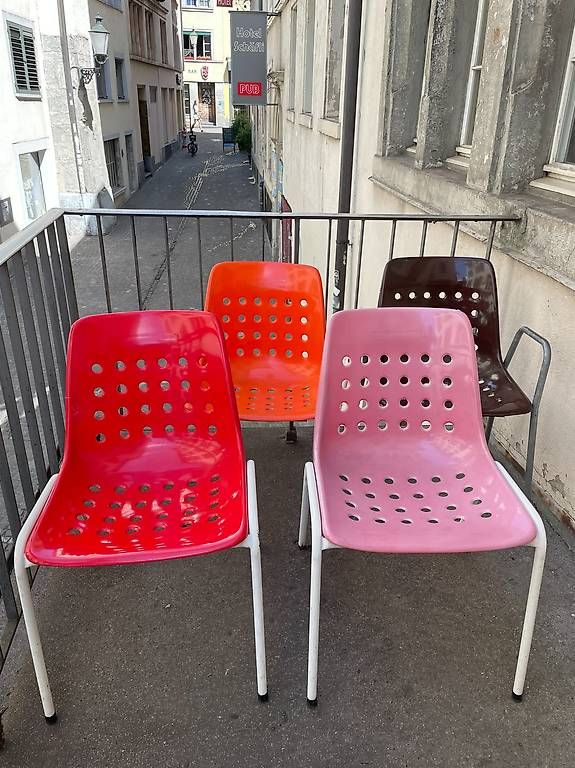 Chaises: Roter Gartenstuhl Schaffner Bermuda – D'occasion à Zürich par tirggelqueen 4