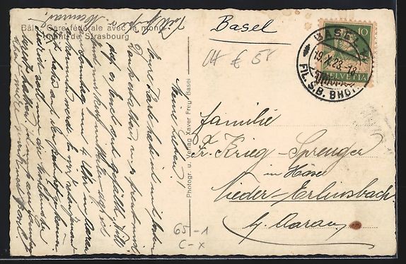 Cartes postales: Basel, Bundesbahnhof mit Strassburgerden – D'occasion à Berlin par bartko-reher 1