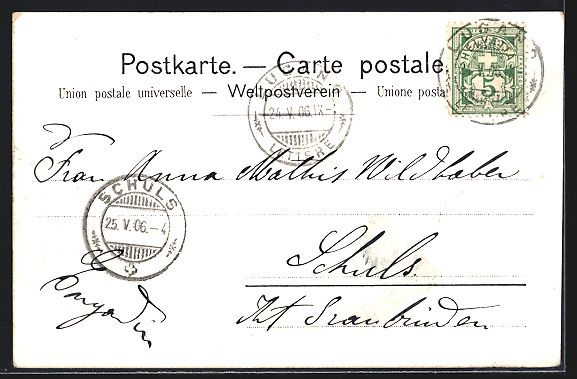 Ansichtskarten: Litho Paradiso-Lugano, Hotel Europe mit  – Gebraucht aus Berlin von bartko-reher 1