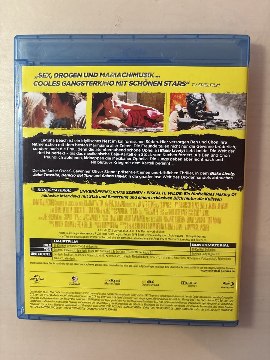 Tutti i DVDs: Savages - Extended Version - Blu-ray mit Top Besetzung! – Usato da Ruswil venduto da Slivio_ 1