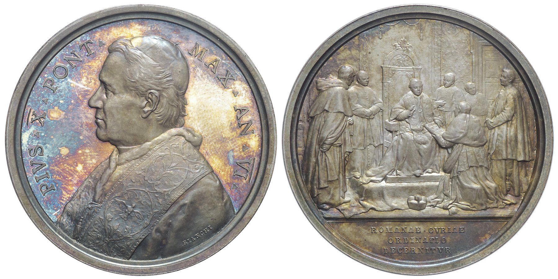 Medaglie: Rom, Pius X., Silbermedaille AN VI (1908) – Usato da Chiasso venduto da Novamarketing
