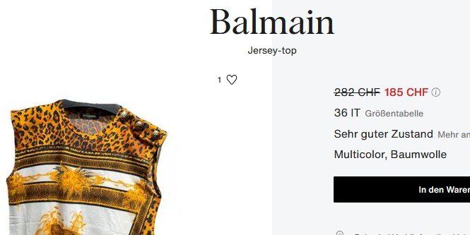 Balmain T-shirt: Balmain Top T-Shirt 38 – Usato da Collonges venduto da arashee 6