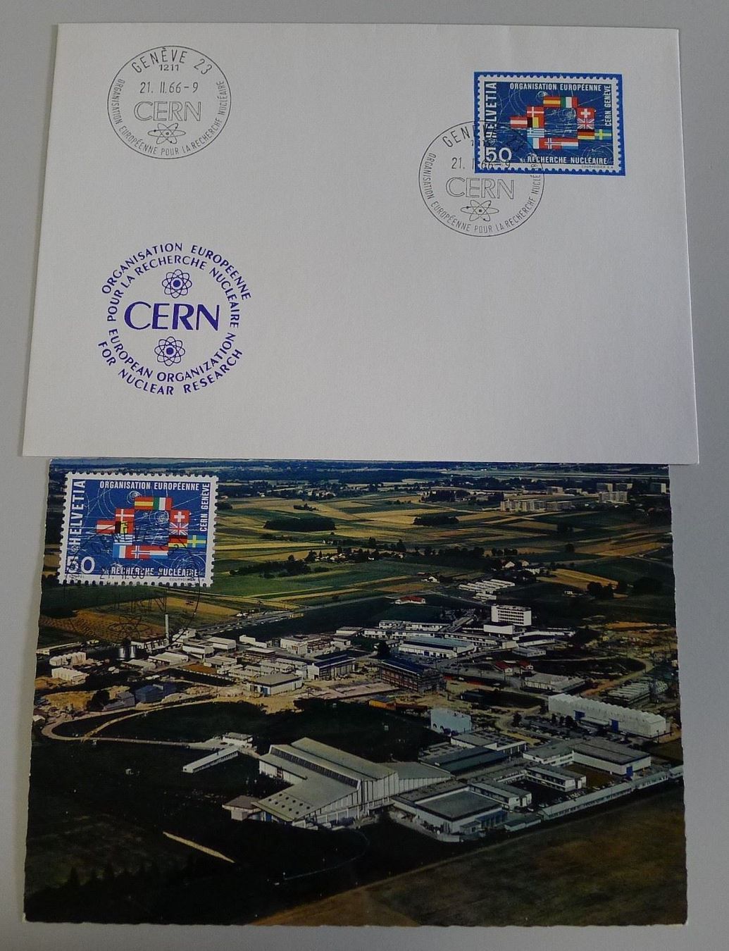 Alle Briefmarken: 1966, Nr.441 CERN kleines Lot 3 Briefe + 3 Karten – Gebraucht aus Sursee von Luzernerraute 2