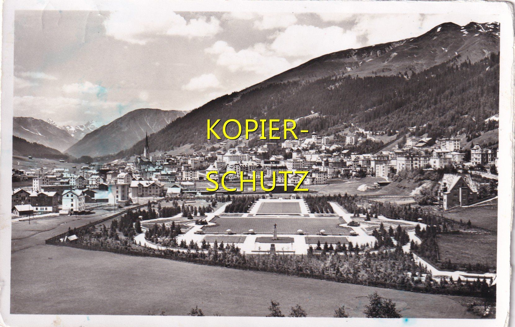 Cartes postales: Davos mit Kurpark /ay – D'occasion à Hombrechtikon par Rudolf07