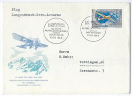 1963 Pro Aero Postflug Langenbruck-Locarno SF 63.1a