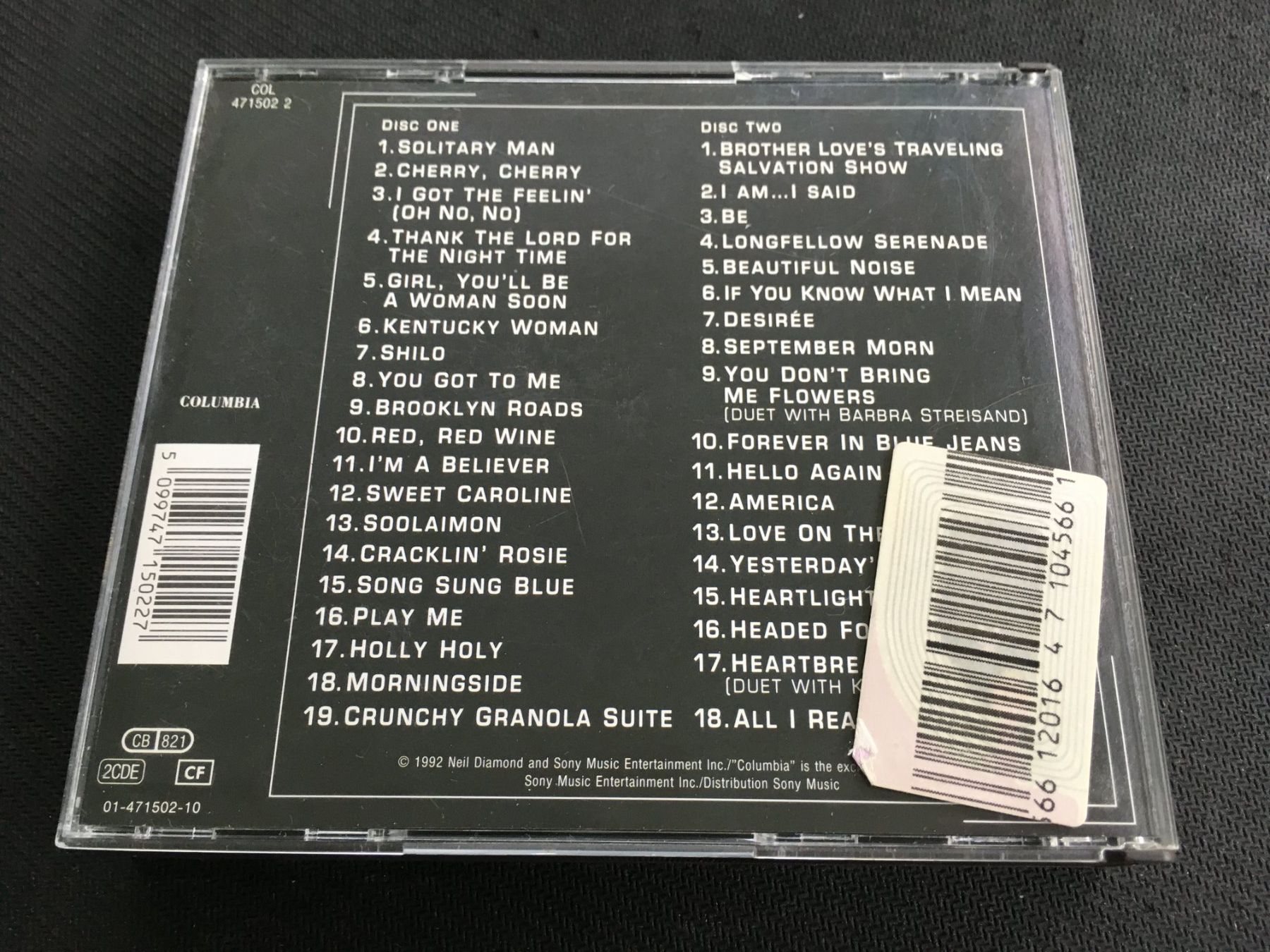CDs: Neil Diamond - The Greatest Hits 1966-1992 -CD- 2cd – Gebraucht aus St.Gallen von MedienJoe 3
