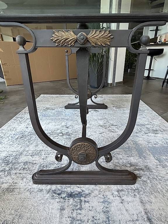 Tables: Table verre pied bronze   – D'occasion à Vessy par dolphintower 2