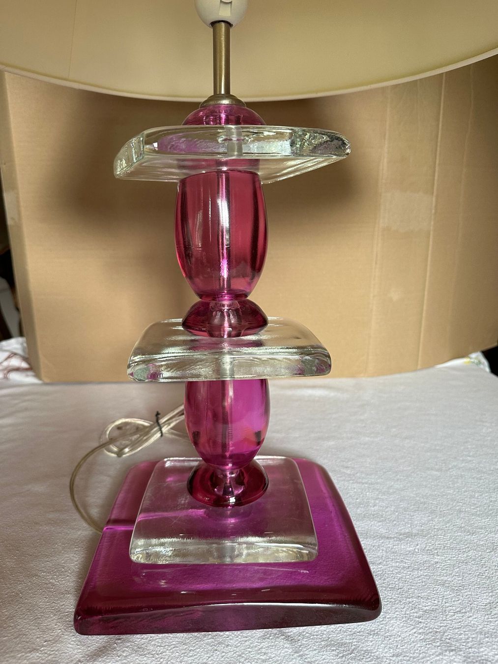 Lampen: Lampe de table en verre – Gebraucht aus Ste-Croix von BuffetSC 4