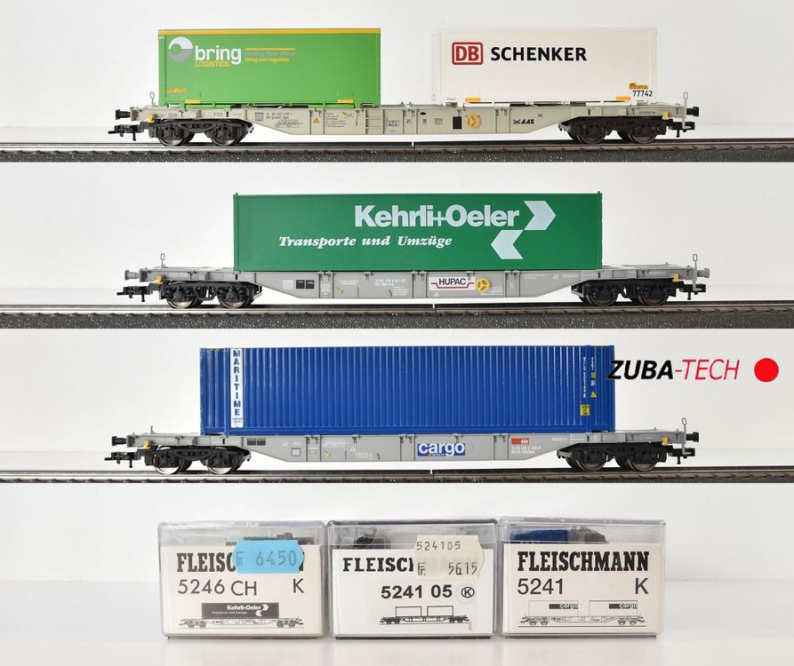 Wagon Fleischmann H0 81 5243 K - Transport Conteneur Munich 2001 - Comme Neuf (OVP)