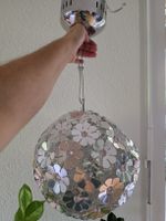 Hängelampe Blumen Design Chrom mit Steinen gebraucht