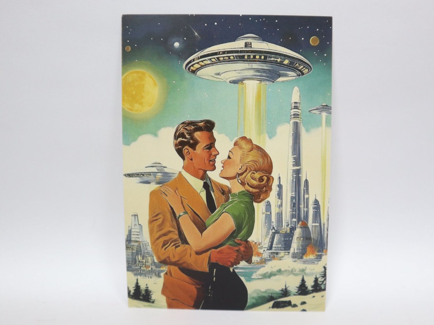 Cartoline postali: AK UFO Pin-Up Space Age Comic Postkarte – Nuovo (secondo la descrizione) da Eschenbach SG venduto da Astalavista
