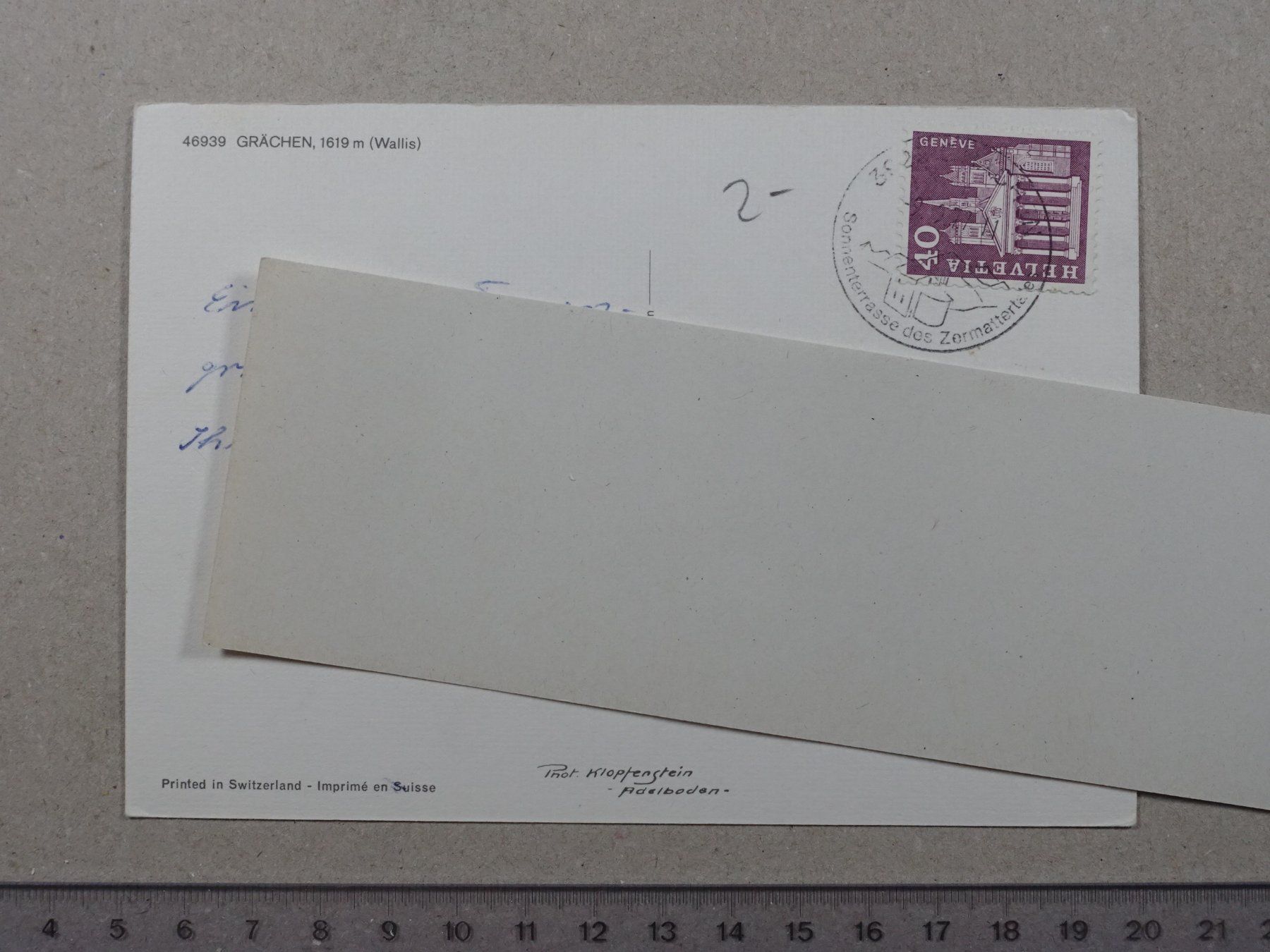Cartes postales: Grächen, 1977 – D'occasion à Lenzburg par fh1 1