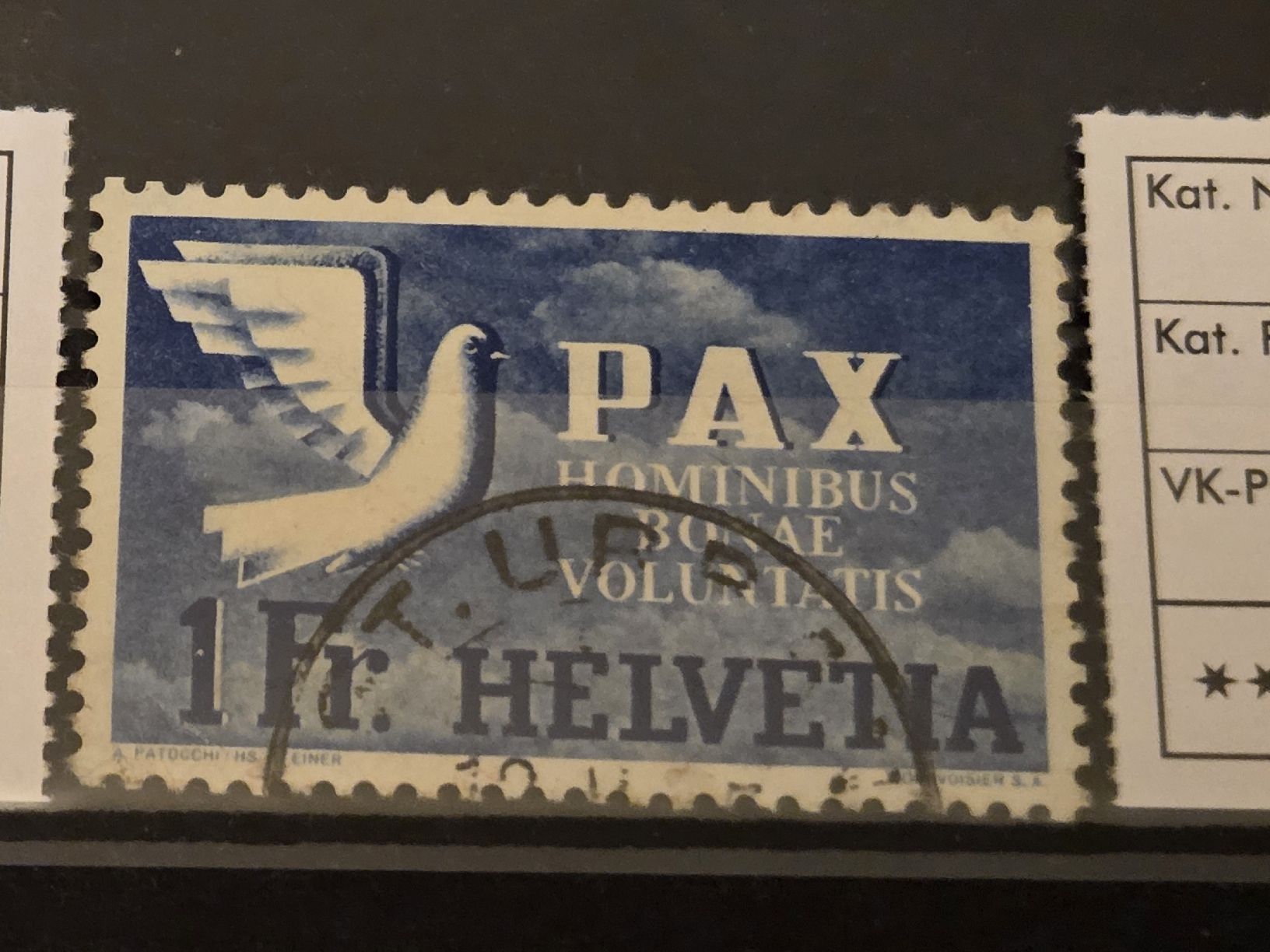 Alle Briefmarken: 9mal SBK 270 Kat.900.- PAX – Gebraucht aus Wangen von Abartix 6