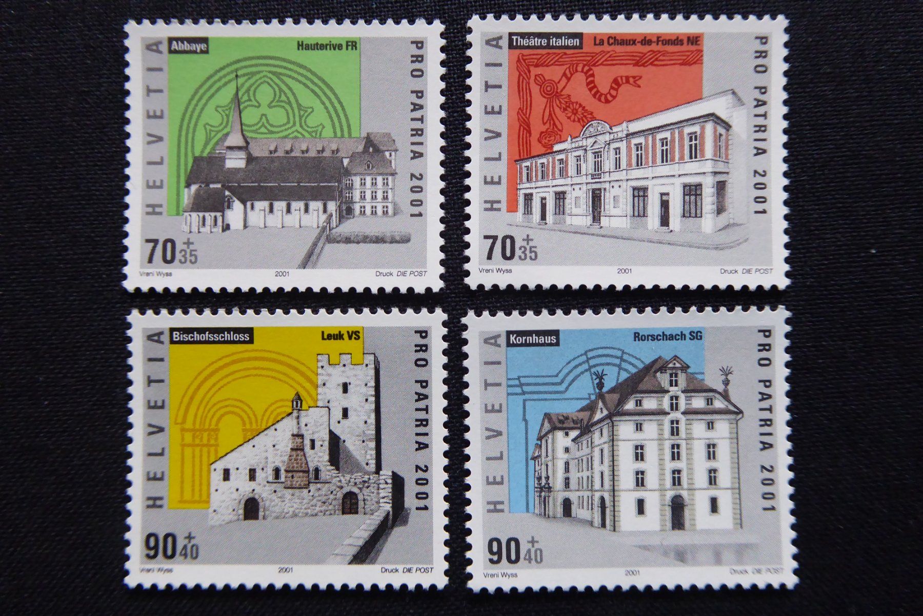 Tutti i francobolli: (t620) 2001: Pro Patria B272 - B275 ** – Nuovo (secondo la descrizione) da Basel venduto da scholle50
