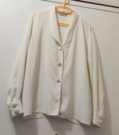 Chemisier Anne Fontaine blanc manches longues taille M / XXL