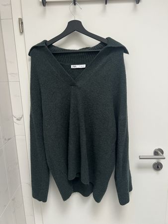 Grüner Zara Pullover Grösse S