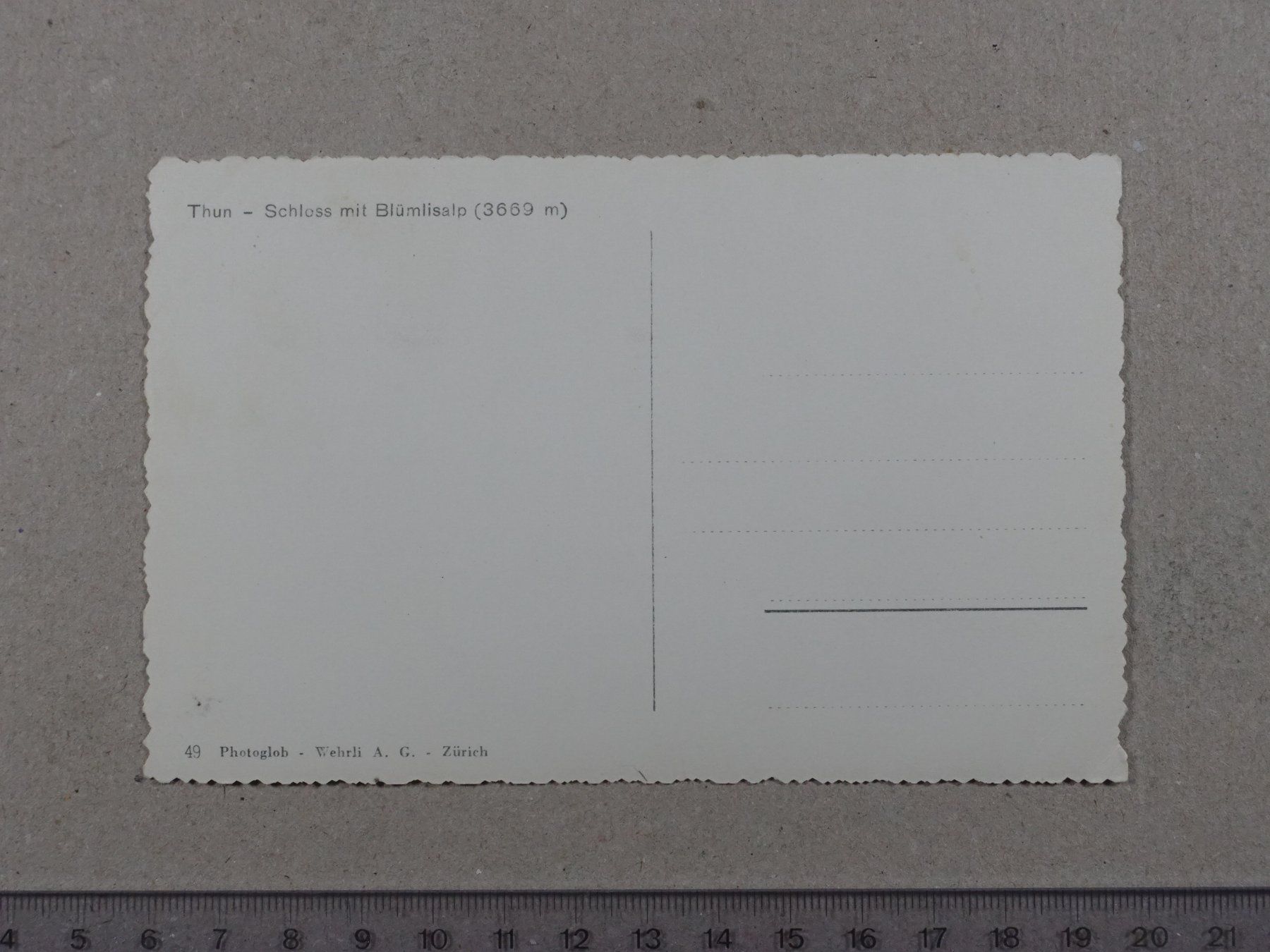 Cartoline postali: Thun, Schloss, Blümlisalp – Usato da Lenzburg venduto da fh1 1