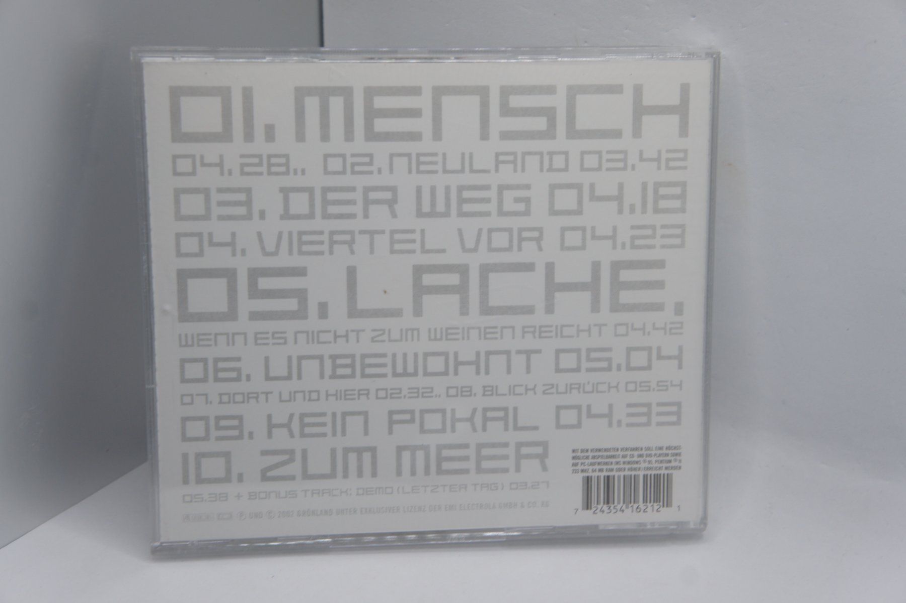 CD: CD Herbert Grönemeyer – Mensch – Usato da Ernetschwil venduto da luisvonerni 1