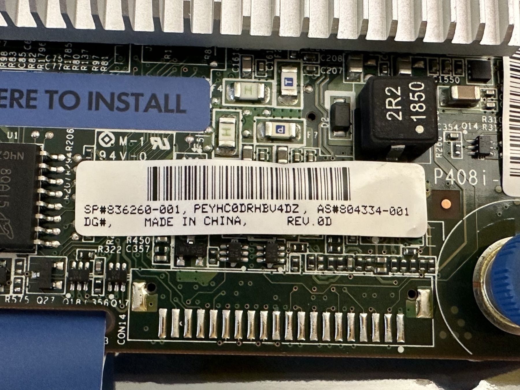 Hewlett Packard Server: HP Smart Array P408i-a SR Gen 10 Controller SP: 836260-001 – Gebraucht aus Münsingen von Hanibal26 1