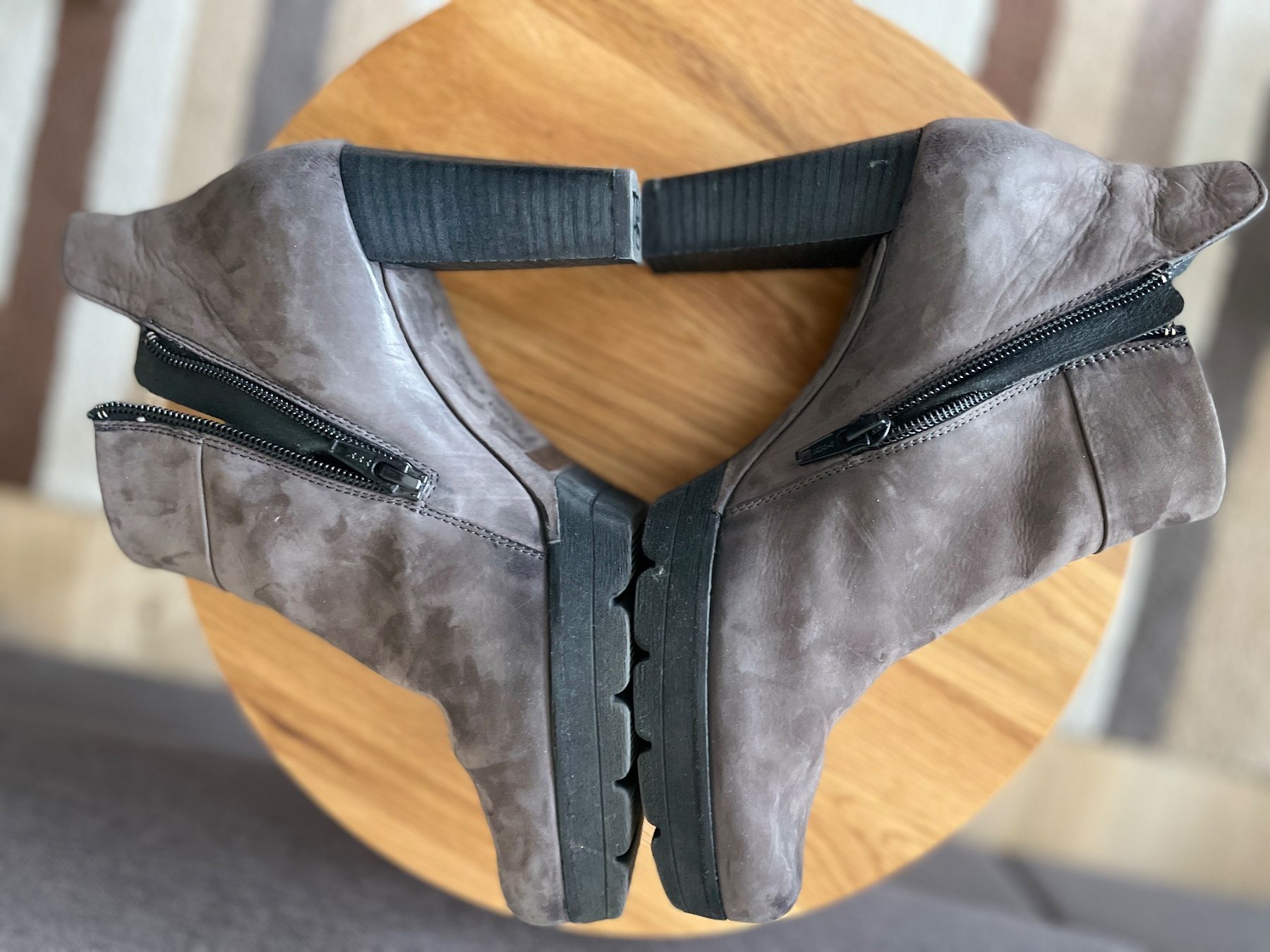 Paul Green Damenschuhe: Paul Green Stiefeletten Grau Leder Gr. 39 – Gebraucht aus Birsfelden von Nic21 5