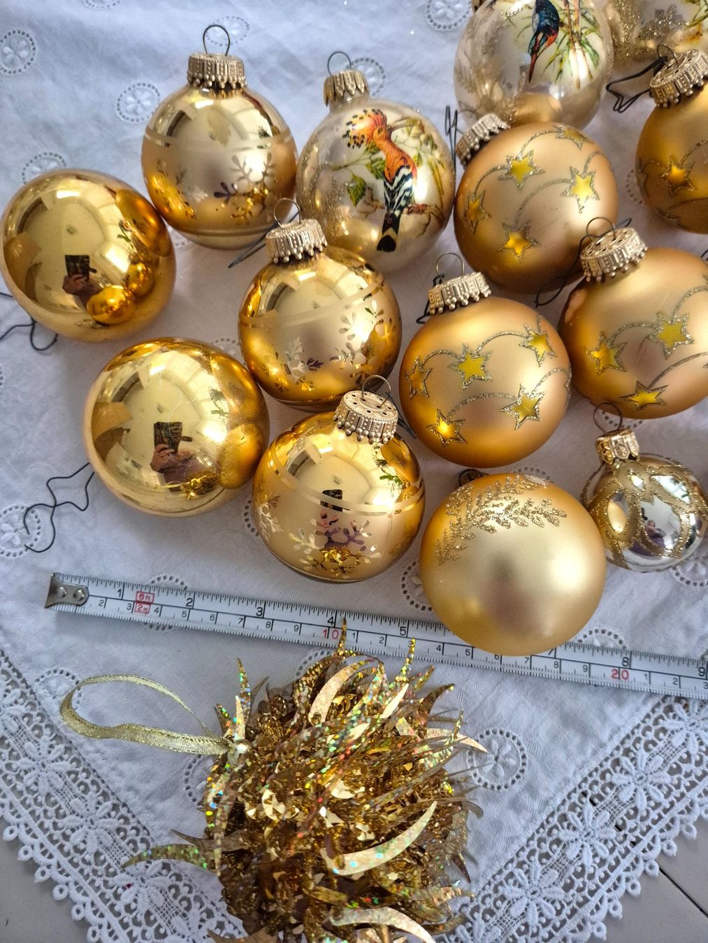 Tutte le decorazioni: Weihnachtskugeln Set Gold verschiedene Motive, gebraucht – Usato da Tecknau venduto da servus4492 5
