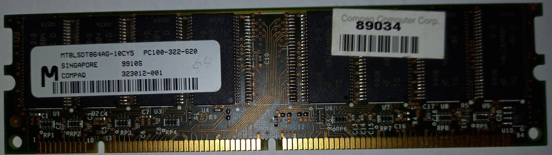 Memoria / RAM: RAM COMPAQ PC100-322-620 64MB – Usato da Sevelen venduto da rwi_k7mr