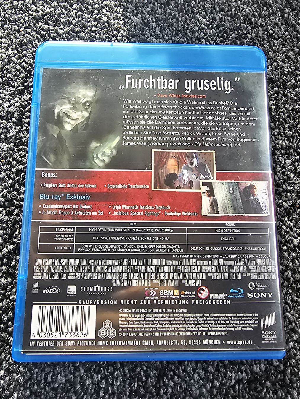 Tutti i DVDs: Insidious Chapter 2 - Blu-ray  – Usato da Ruswil venduto da jan_bxl5 1