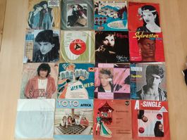 Schallplatten Sammlung 16 Stk. 7 Zoll Platten divers gute...