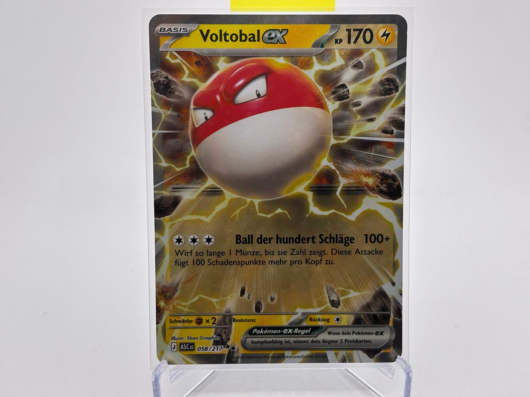 Pokémon Carte collezionabili: Erhabene Helden - Voltobal ex  (ASC 58) - DE – Usato da Allschwil venduto da Bullach