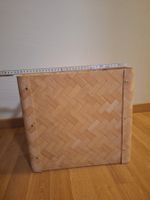 Holzkorb mit Griffen Natur B 34 cm H 32 cm T 26 cm