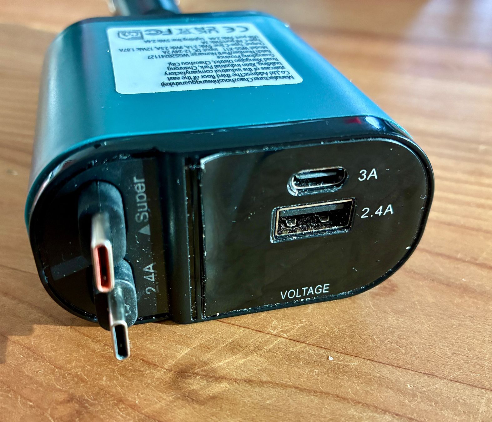 Caricabatterie: Kfz Ladegerät USB-A USB-C 2.4A 3A mit Kabel – Usato da Zürich venduto da tersus1981 1