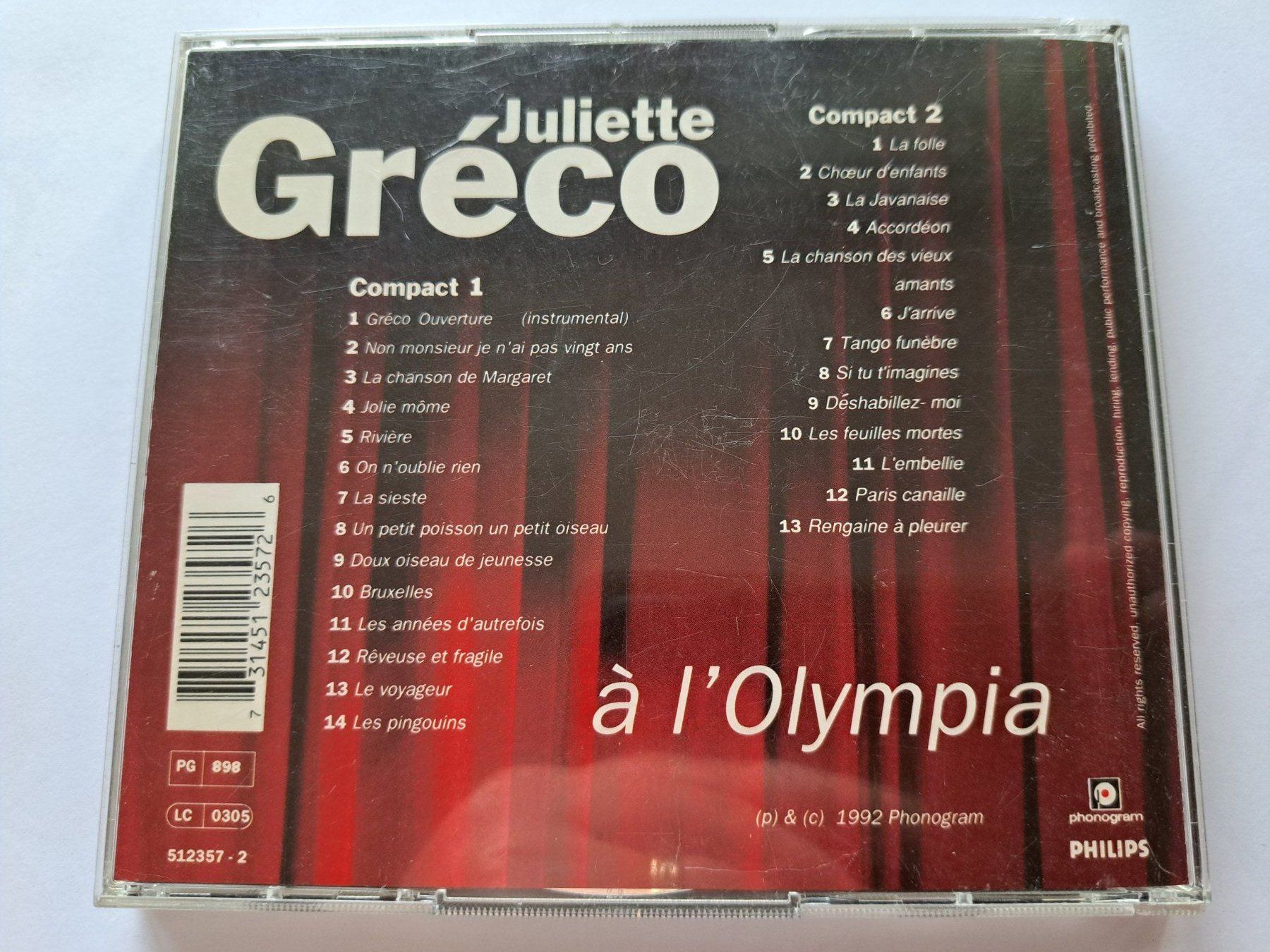 CD: Cd Juliette Greco à l'Olympia  – Usato da Pully venduto da bro_n52j 1