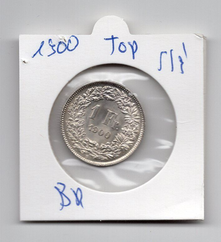 Tutti le monete: (1496) CH, 1 Franken 1900, Super, stgl – Usato da Rüthi (Rheintal) venduto da erdnuessli1